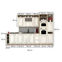 Bucatarie LEEA ART FRONT MDF STILE 340A DR. K002 / decor 161